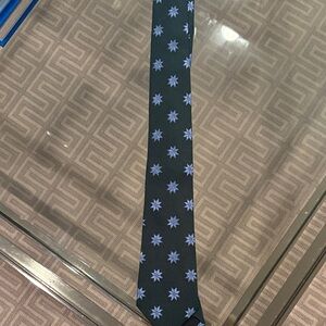 Elegant Dark green and Blue snowflake Tie